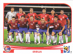 Team Photo Serbia samolepka Panini World Cup 2010 #296